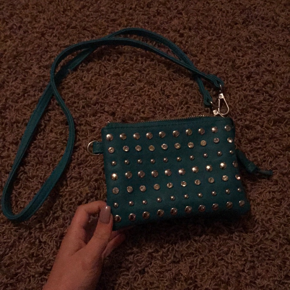 Charming Charlie teal blue purse